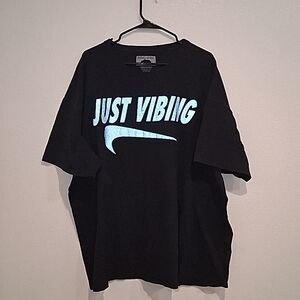 Ring of Fire Black Tee with White Print